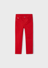 Näytä galleriassa, Perus 5-taskutwill housut, Punainen, Slim fit 