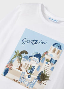 Pitkähihainen *Santorini* t.paita + hiusdonitsi, denimsininen
