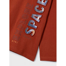 Näytä galleriassa, Pitkähihainen SPACE t-paita, punaruskea 